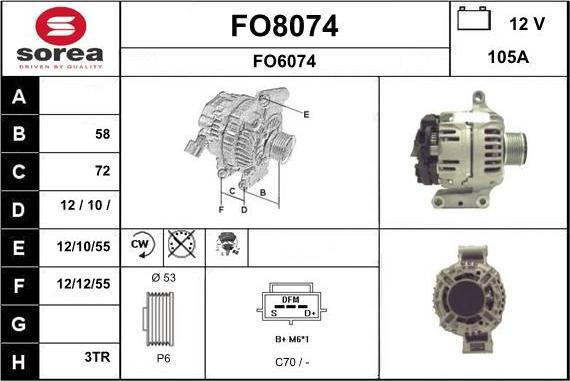 SNRA FO8074 - Ģenerators autodraugiem.lv