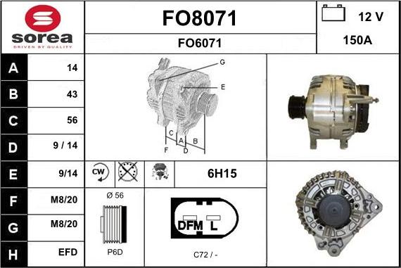 SNRA FO8071 - Ģenerators autodraugiem.lv