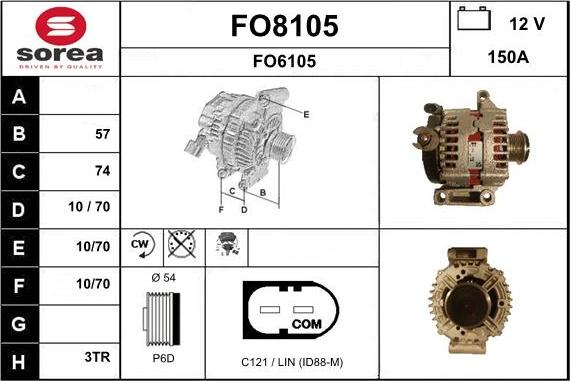 SNRA FO8105 - Ģenerators autodraugiem.lv