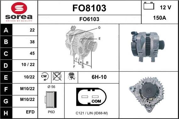 SNRA FO8103 - Ģenerators autodraugiem.lv