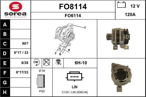 SNRA FO8114 - Ģenerators autodraugiem.lv