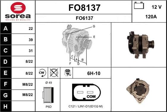 SNRA FO8137 - Ģenerators autodraugiem.lv