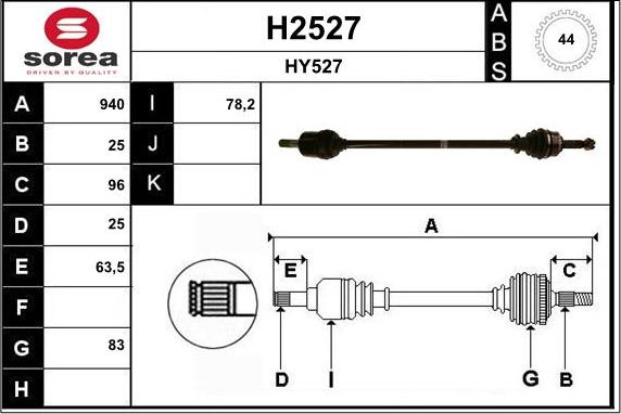 SNRA H2527 - Piedziņas vārpsta autodraugiem.lv