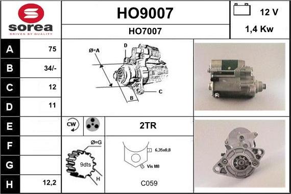 SNRA HO9007 - Starteris autodraugiem.lv