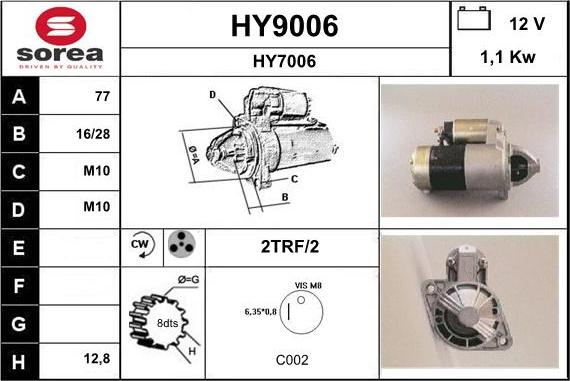 SNRA HY9006 - Starteris autodraugiem.lv