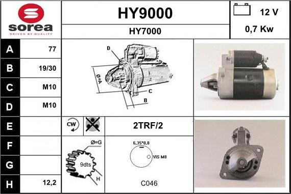 SNRA HY9000 - Starteris autodraugiem.lv