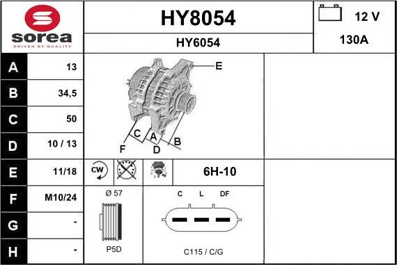 SNRA HY8054 - Ģenerators autodraugiem.lv