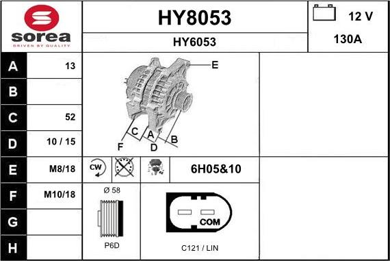 SNRA HY8053 - Ģenerators autodraugiem.lv