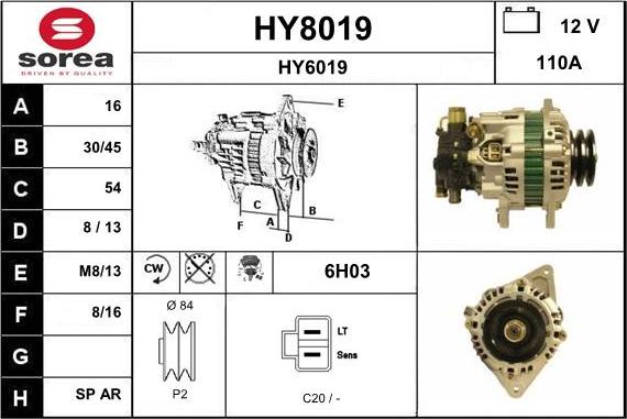 SNRA HY8019 - Ģenerators autodraugiem.lv
