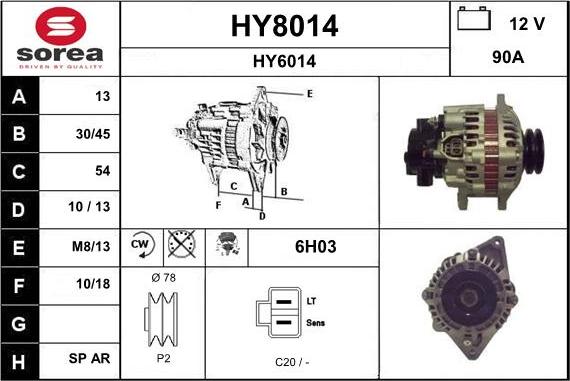 SNRA HY8014 - Ģenerators autodraugiem.lv