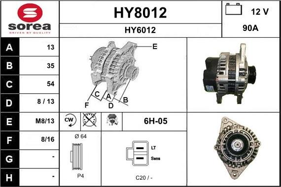 SNRA HY8012 - Ģenerators autodraugiem.lv