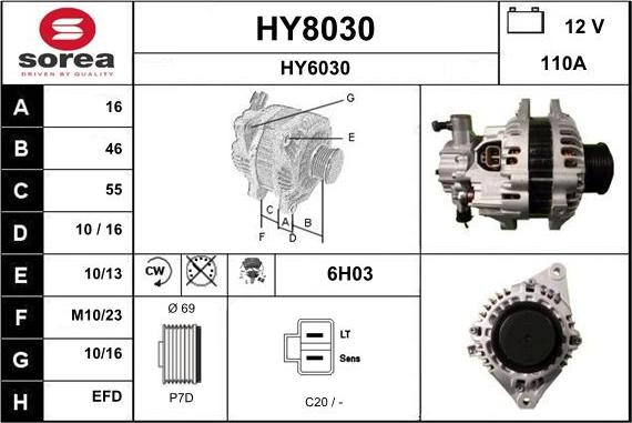SNRA HY8030 - Ģenerators autodraugiem.lv