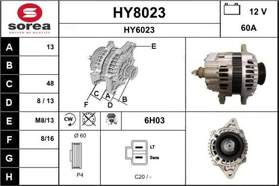 SNRA HY8023 - Ģenerators autodraugiem.lv