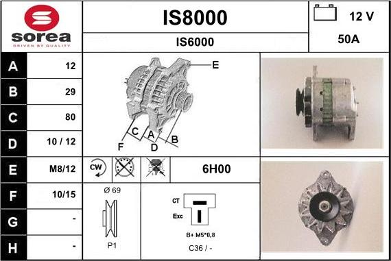 SNRA IS8000 - Ģenerators autodraugiem.lv
