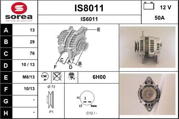 SNRA IS8011 - Ģenerators autodraugiem.lv