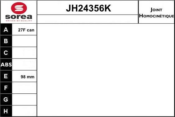 SNRA JH24356K - Šarnīru komplekts, Piedziņas vārpsta autodraugiem.lv
