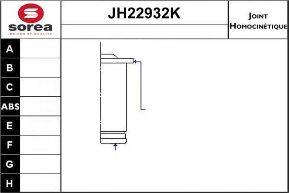 SNRA JH22932K - Šarnīru komplekts, Piedziņas vārpsta autodraugiem.lv