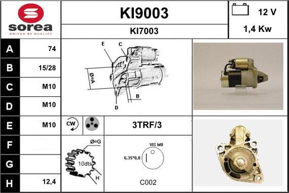 SNRA KI9003 - Starteris autodraugiem.lv