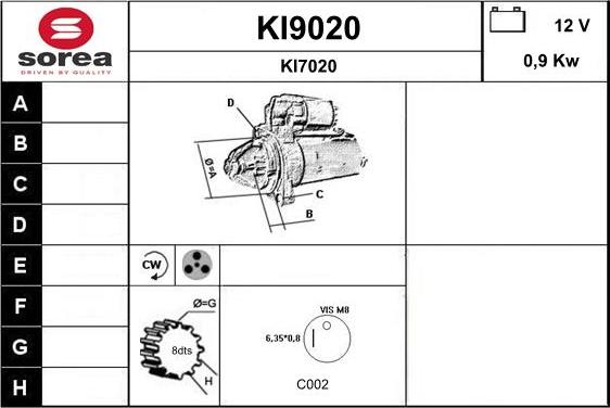 SNRA KI9020 - Starteris autodraugiem.lv