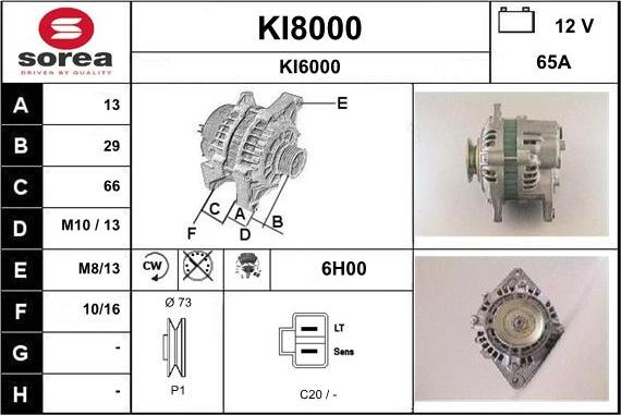SNRA KI8000 - Ģenerators autodraugiem.lv