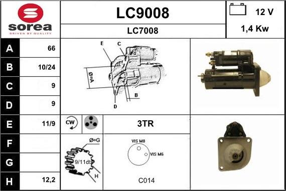 SNRA LC9008 - Starteris autodraugiem.lv