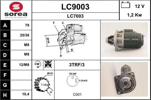 SNRA LC9003 - Starteris autodraugiem.lv