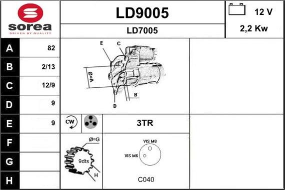 SNRA LD9005 - Starteris autodraugiem.lv