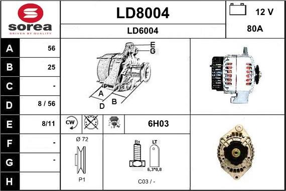 SNRA LD8004 - Ģenerators autodraugiem.lv