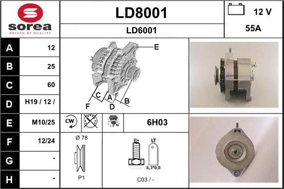 SNRA LD8001 - Ģenerators autodraugiem.lv