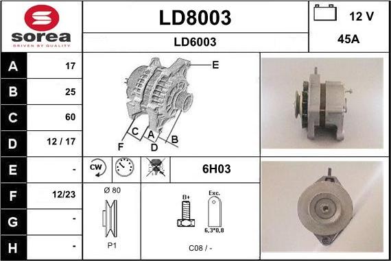 SNRA LD8003 - Ģenerators autodraugiem.lv