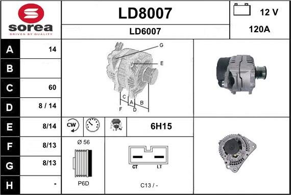 SNRA LD8007 - Ģenerators autodraugiem.lv