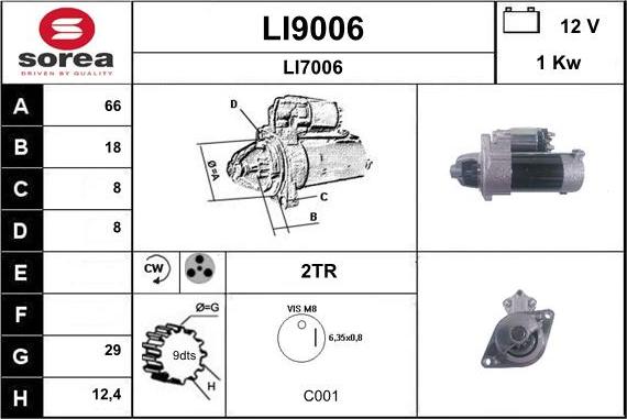 SNRA LI9006 - Starteris autodraugiem.lv