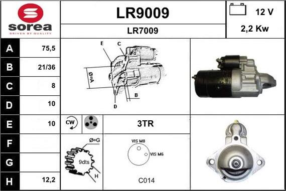 SNRA LR9009 - Starteris autodraugiem.lv