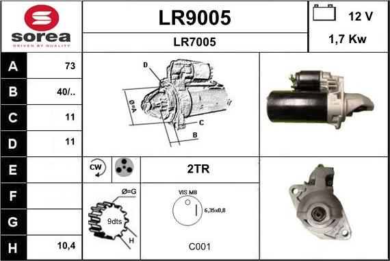 SNRA LR9005 - Starteris autodraugiem.lv