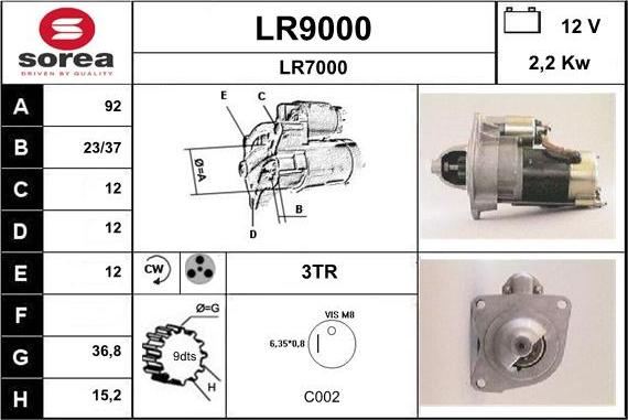 SNRA LR9000 - Starteris autodraugiem.lv