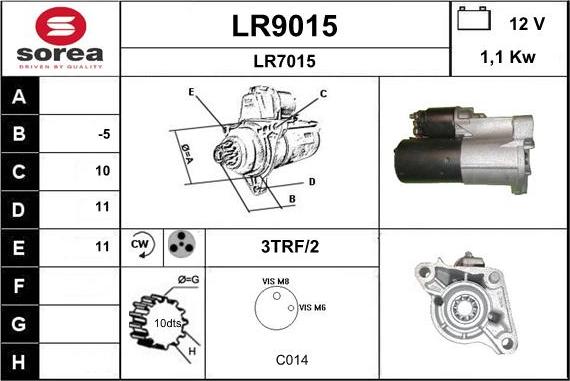 SNRA LR9015 - Starteris autodraugiem.lv