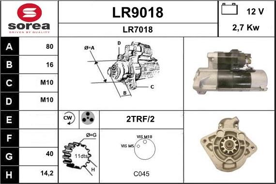 SNRA LR9018 - Starteris autodraugiem.lv