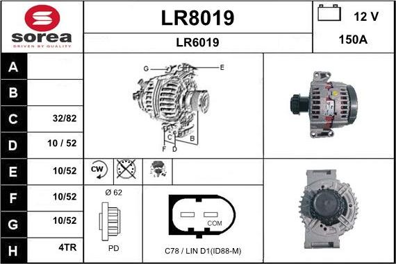 SNRA LR8019 - Ģenerators autodraugiem.lv