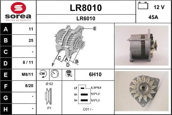 SNRA LR8010 - Ģenerators autodraugiem.lv