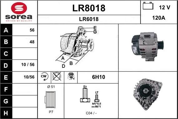 SNRA LR8018 - Ģenerators autodraugiem.lv