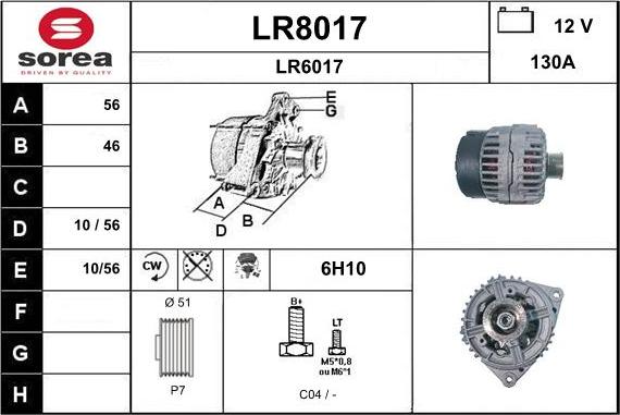 SNRA LR8017 - Ģenerators autodraugiem.lv