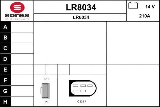 SNRA LR8034 - Ģenerators autodraugiem.lv