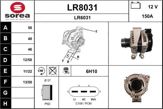 SNRA LR8031 - Ģenerators autodraugiem.lv