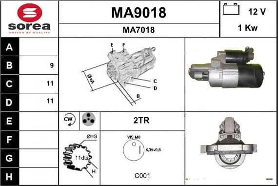 SNRA MA9018 - Starteris autodraugiem.lv