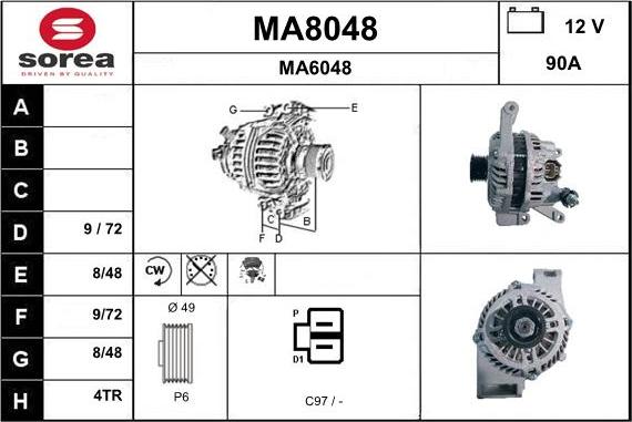 SNRA MA8048 - Ģenerators autodraugiem.lv