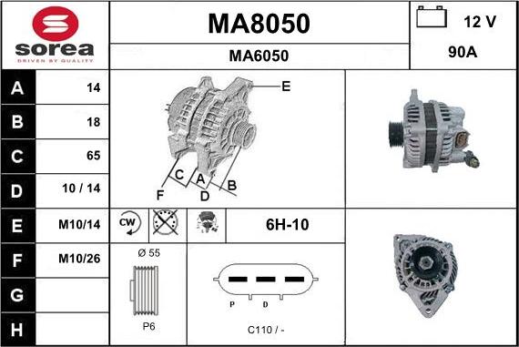 SNRA MA8050 - Ģenerators autodraugiem.lv