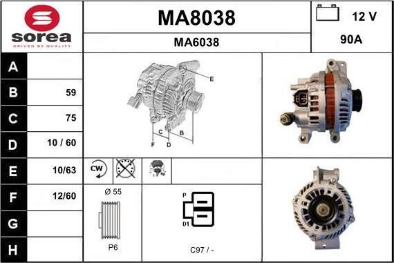 SNRA MA8038 - Ģenerators autodraugiem.lv