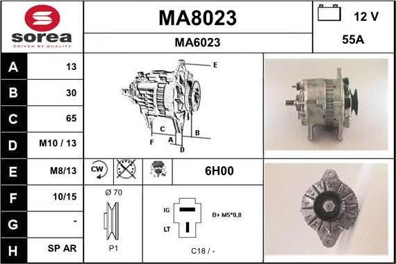 SNRA MA8023 - Ģenerators autodraugiem.lv