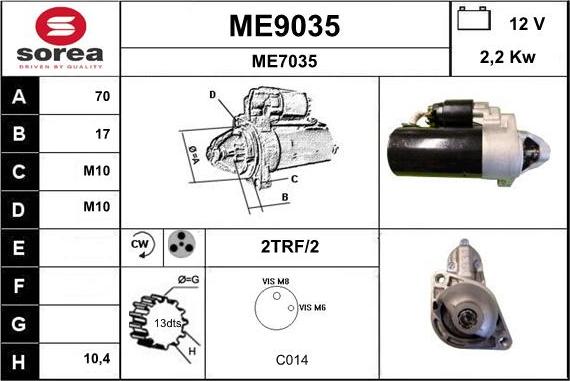 SNRA ME9035 - Starteris autodraugiem.lv