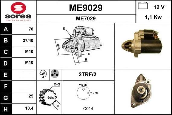 SNRA ME9029 - Starteris autodraugiem.lv